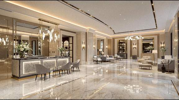 Interior di un hotel boutique di lusso